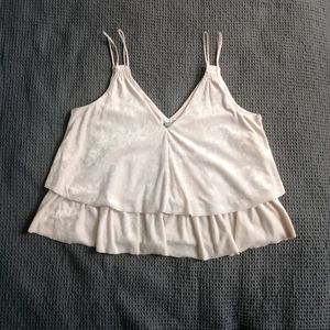 Aerie Velvet Crop Tank Light Pink